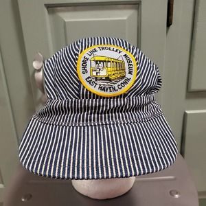 VTG Shore Line Trolley Museum East Haven CT Connecticut Conductor Train Hat Cap‎
